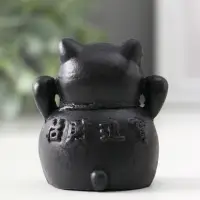 Фигура «Кот манэки-нэки», 5.5×5×5 см, чёрная