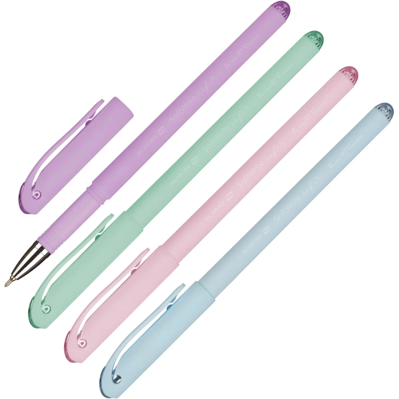 Ручка шариковая неавтомат. SoftWrite Zefir 0,5мм,син,масл,манж20-0205