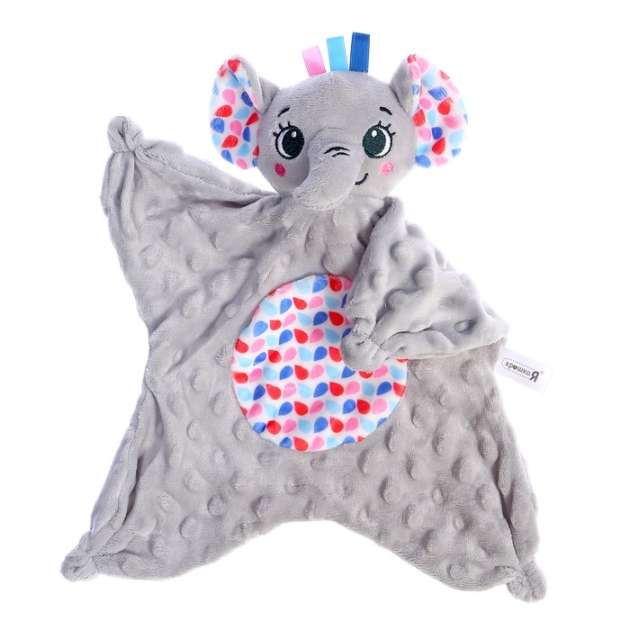 Мягкая игрушка - комфортер «Слоник», серый Мягкая игрушка - комфортер «Слоник», серый