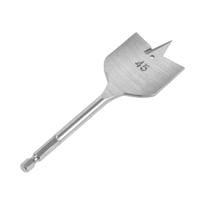 Сверло по дереву перовое ТУНДРА, шестигранный хвостовик, 45 х 152 мм Сверло по дереву перовое ТУНДРА, шестигранный хвостовик, 45 х 152 мм