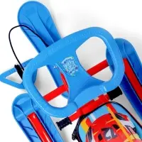 Снегокат &laquo;Twiny 1+&raquo; sportcar, со спинкой, голубой, красный, TW1+/SC Nika Kids