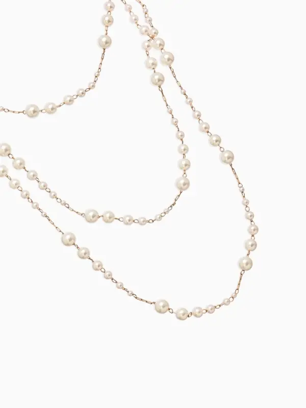 Бусы жемчужные d=3,4,5,6,8,10, цвет белый в золоте