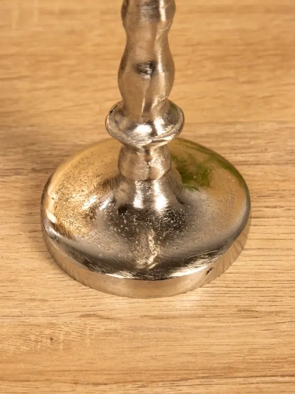 Подсвечник  Подсвечник "Зима" 7х7х15 см, алюминий, цв. серебро