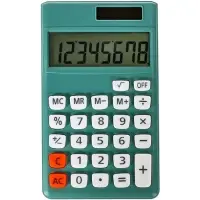 Калькулятор карманный, 08-разрядный, корпус зеленый