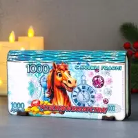 Купюрница новогодняя 1000 руб "Успехов и богатства" 18х9,5х3,5 см