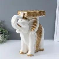 Фигура-подставка "Слон" белый, 35х40х25 см
