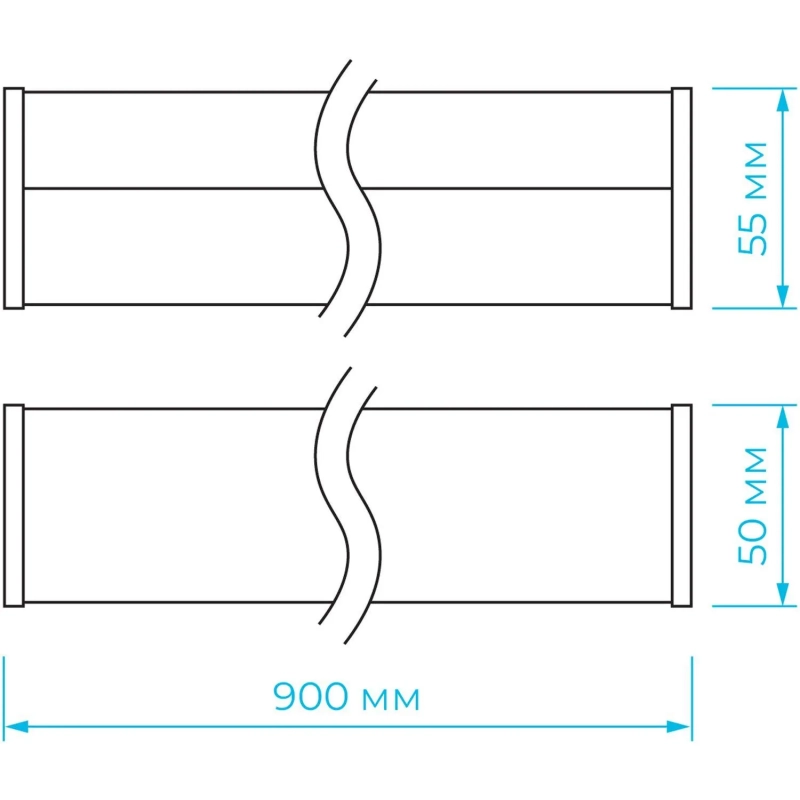 Светильник светодиодный линейный, универсальный, 30Вт, 4000К, IP40, чёрн