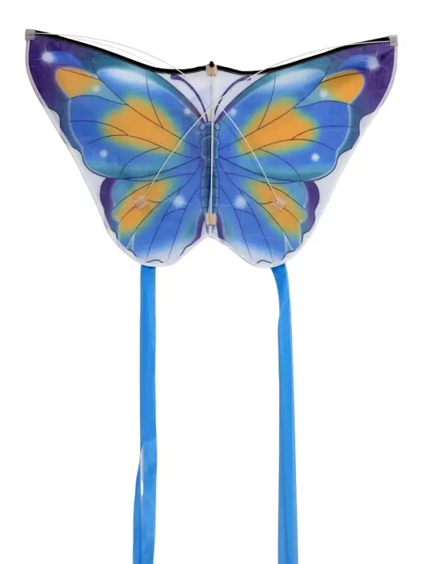Воздушный змей &laquo;Бабочка&raquo;, с леской, голубой
