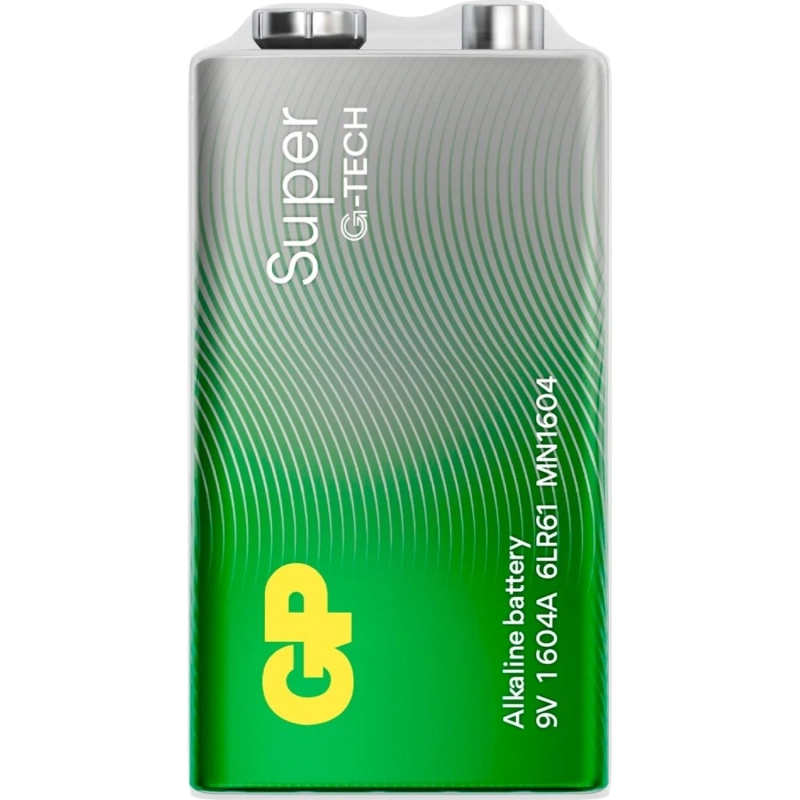 Батарейка GP Super 6LR61/Крона 9V/1604A 1604A-5CR1/1604AA21-5CRSBC1 бл/1