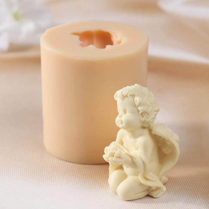 Молд силиконовый Молд силиконовый "Ангел с розой" Силикон 6х4х4,5 см