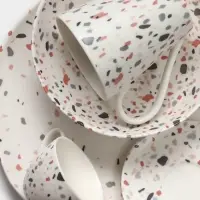 Набор кружек Magistro Terazzo, 350 мл, 2 шт., фарфор, белый