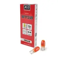 Лампа AVS Vegas 12V. WY5W "yellow" (W2,1x9,5d) BOX 10шт.
