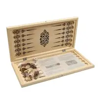 Настольная игра нарды с шашками TAKE IT EASY &laquo;Узор&raquo;, деревянные большие, 50&times;50 см