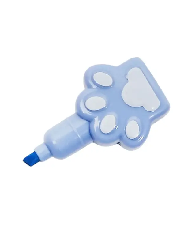 Набор маркеров-текстовыделителей &laquo;Лапки&raquo;, 6 цветов, скошенный наконечник, узел 4 мм