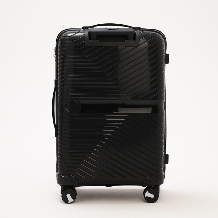 Чемодан средний 69 л (M), отдел на молнии, кодовый замок, 4 колеса, цвет чёрный Чемодан средний 69 л (M), отдел на молнии, кодовый замок, 4 колеса, цвет чёрный