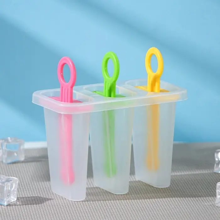 Форма для мороженого Доляна &laquo;Симпл&raquo;, 11&times;11&times;6.5 см, 3 ячейки, прозрачная