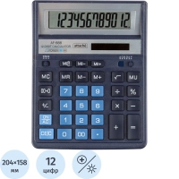 Калькулятор настольный ПОЛН.Attache AF-888,12р,дв.пит,204x158мм, темно-син