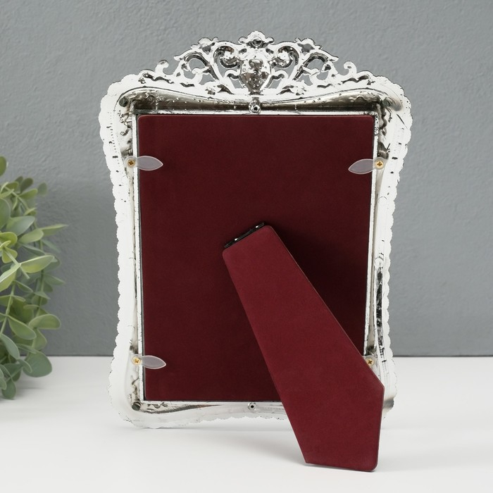 Фоторамка 13х18 см Фоторамка 13х18 см "Овал с розами" перламутр 24х17х1 см