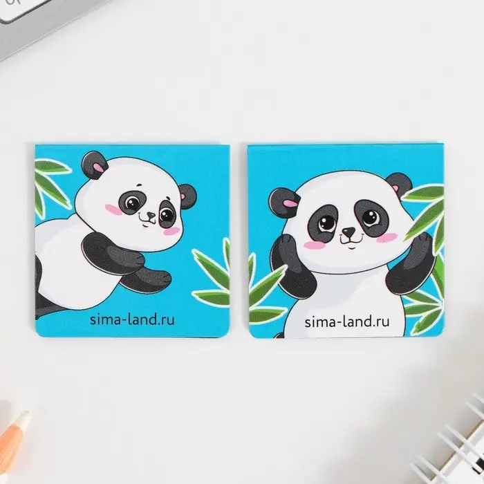 Закладки магнитные для книг, 2 шт &laquo;Панда&raquo;