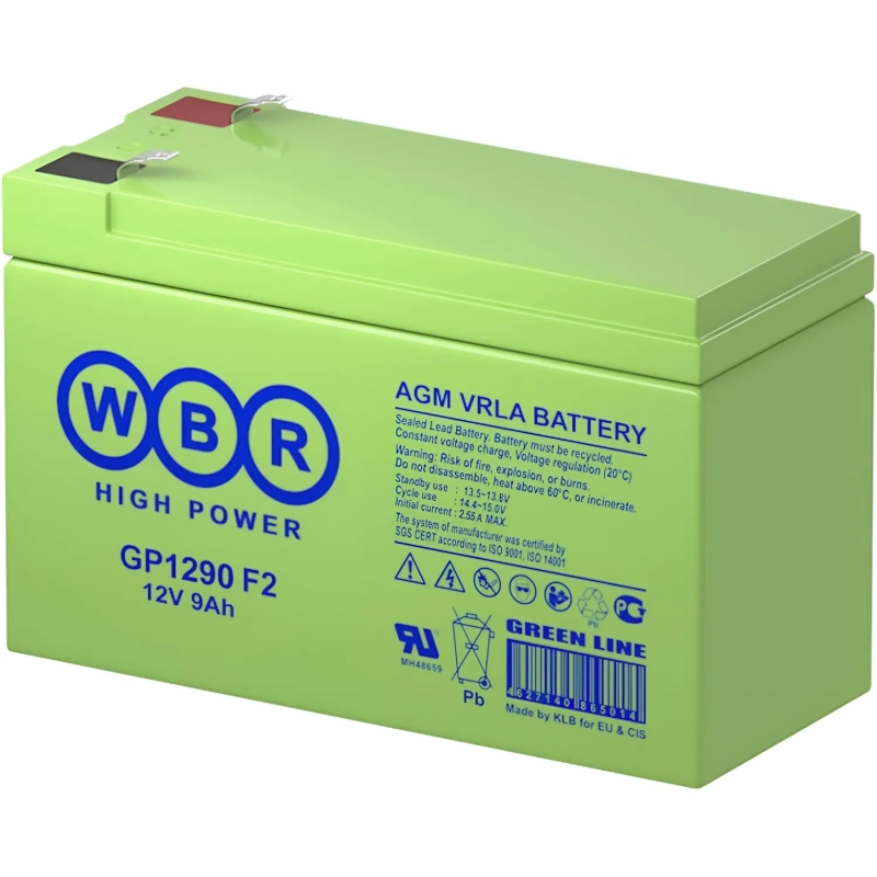 Батарея для ИБП WBR GP1290 F2 12В 9А.ч