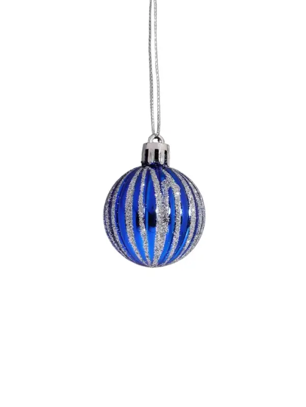 Ёлочные игрушки &laquo;Карнавал&raquo;, шары новогодние, набор 32 шт., голубой/серебристый