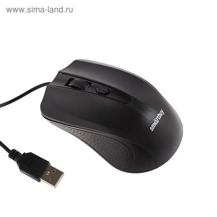 Мышь Smartbuy ONE 352, проводная, оптическая, 1600 dpi, USB, чёрная