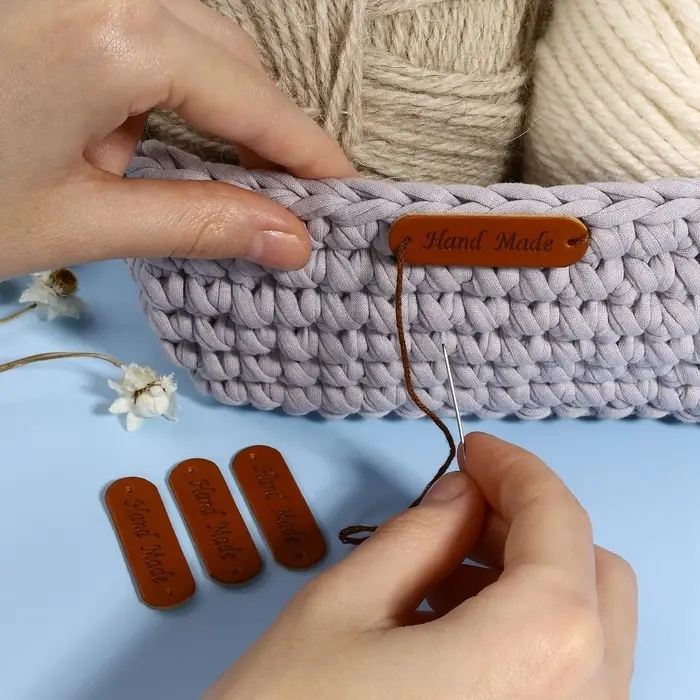 Набор нашивок Hand made, 4.5×1.3 см, 10 шт.