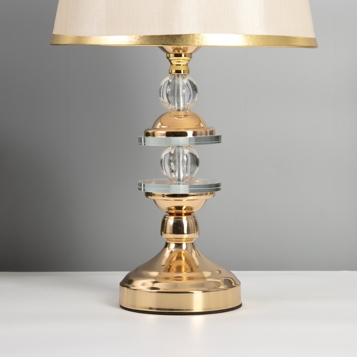 Лампа настольная Лампа настольная "Сентенция" 1х40Вт Е27+ LED подсветка 3Вт золото 25х25х45см