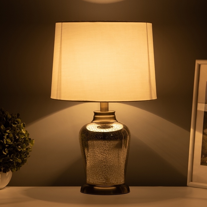 Настольная лампа с абажуром RISALUX «Брук», Е27, 40 Вт, бронза, 25×25×41 см Настольная лампа с абажуром RISALUX «Брук», Е27, 40 Вт, бронза, 25×25×41 см