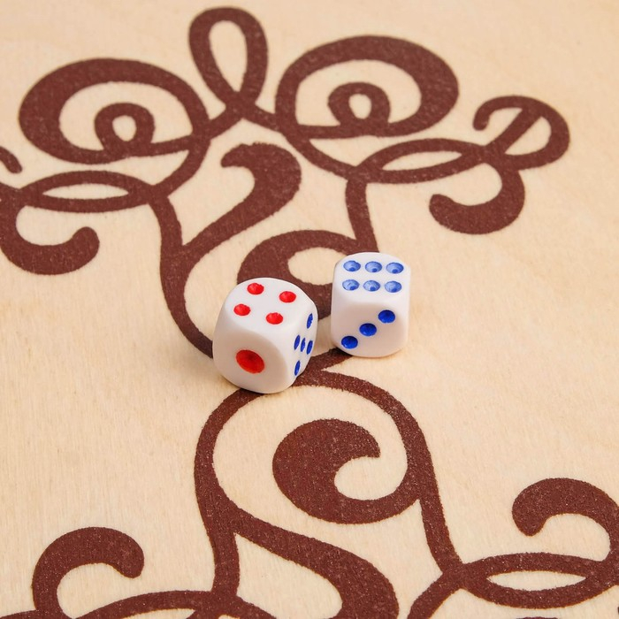 Нарды деревянные большие, настольная игра Нарды деревянные большие, настольная игра "Узор", 40 х 40 см, с полем для игры в шашки