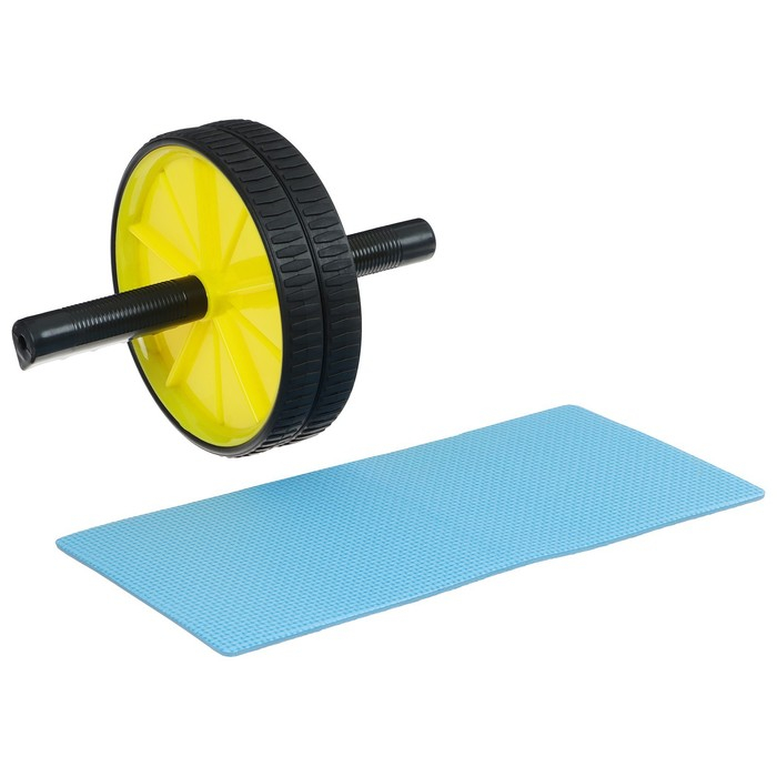 Ролик для пресса ONLYTOP, 2 колеса, 20х17х17 см, цвета МИКС Ролик для пресса ONLYTOP, 2 колеса, 20х17х17 см, цвета МИКС