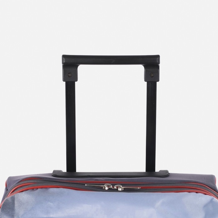 Чемодан малый 20" с сумкой, отдел на молнии, наружный карман, цвет серый