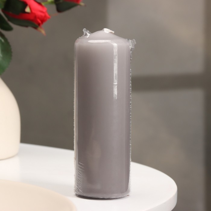 Свеча - цилиндр, 4×12 см, 15 ч, дымка Свеча - цилиндр, 4×12 см, 15 ч, дымка