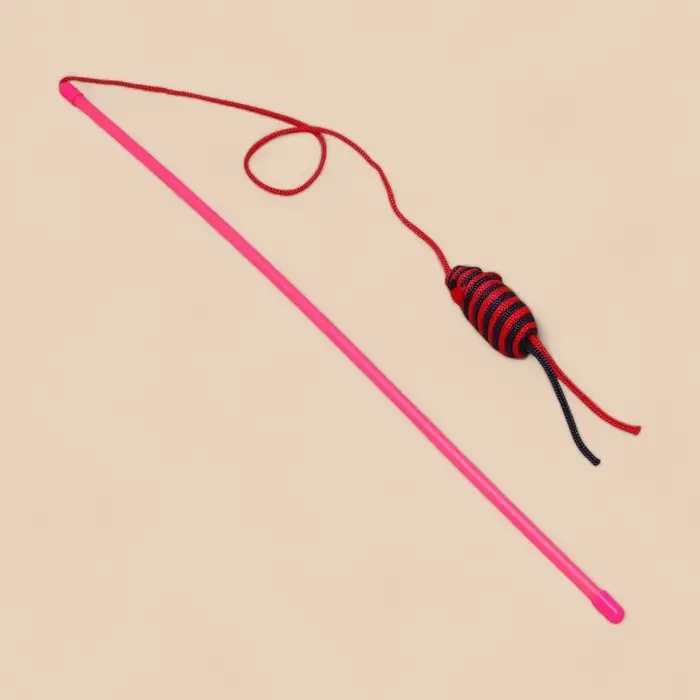 Дразнилка-удочка &laquo;Полосатая мышь&raquo;, цвет МИКС