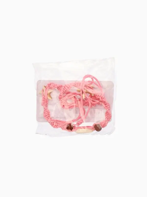 Браслет на ногу (анклет) Браслет на ногу (анклет) "Пляжный" длина 18 см, цв. розовый