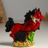 Копилка "Огненный конь с ёлкой" 13х13х6,5 см, Копилка "Огненный конь с ёлкой" 13х13х6,5 см,