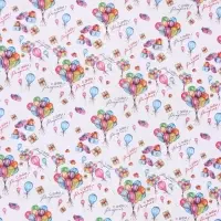 Бумага упаковочная белый крафт, 1 лист &laquo;Воздушный букет&raquo;, 70 &times; 100 см