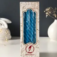 Набор свечей витых, 2.3&times;24.5 см, 5 ч, 50 г, 4 шт., синий, в подарочной коробке