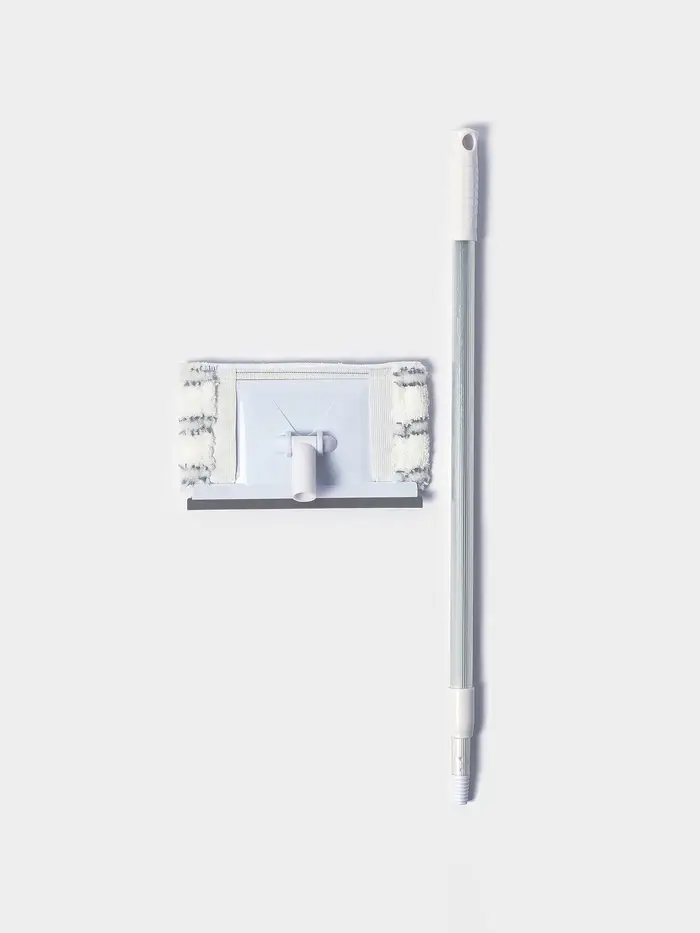 Щётка для окон, телескопическая алюминиевая ручка 59(103) см, водосгон 20.5 см, насадка из микрофибры 20.5&times;12 см