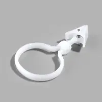 Кольцо для штор, с зажимом, d=33/38 мм, 12 шт., белое
