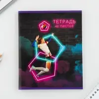 Тетрадь в клетку, 48 л., А5, на скрепке, блок №2 «Неон» МИКС Тетрадь в клетку, 48 л., А5, на скрепке, блок №2 «Неон» МИКС