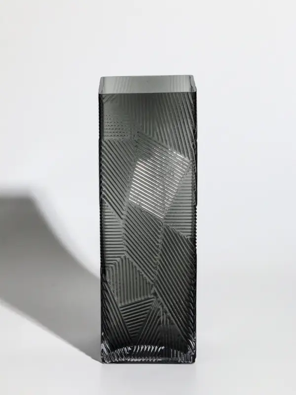 Ваза стекло настольная Ваза стекло настольная "Джойс" 30х10 см, серый