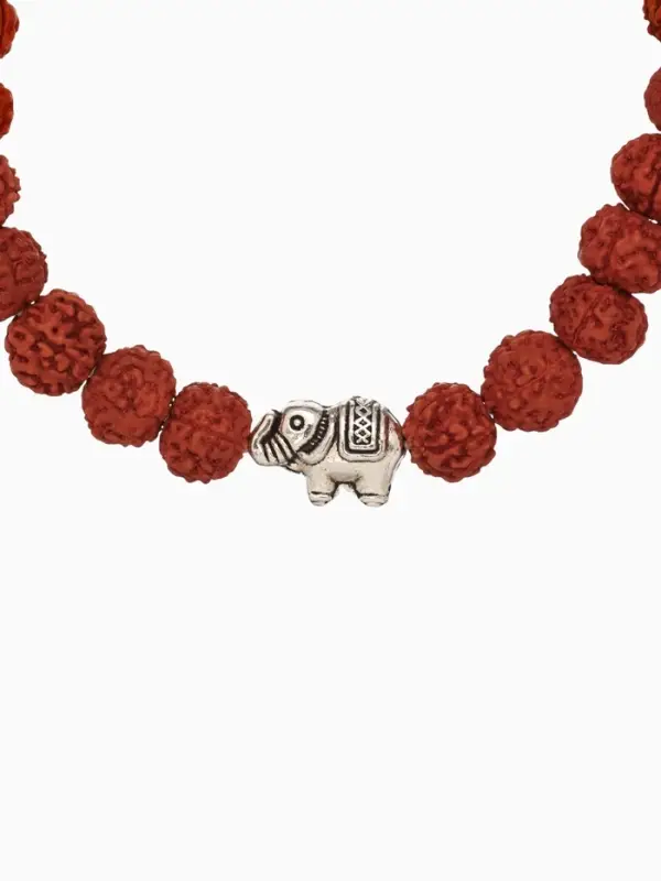 Браслет  Браслет "Слоник" рудракша, длина 18 см