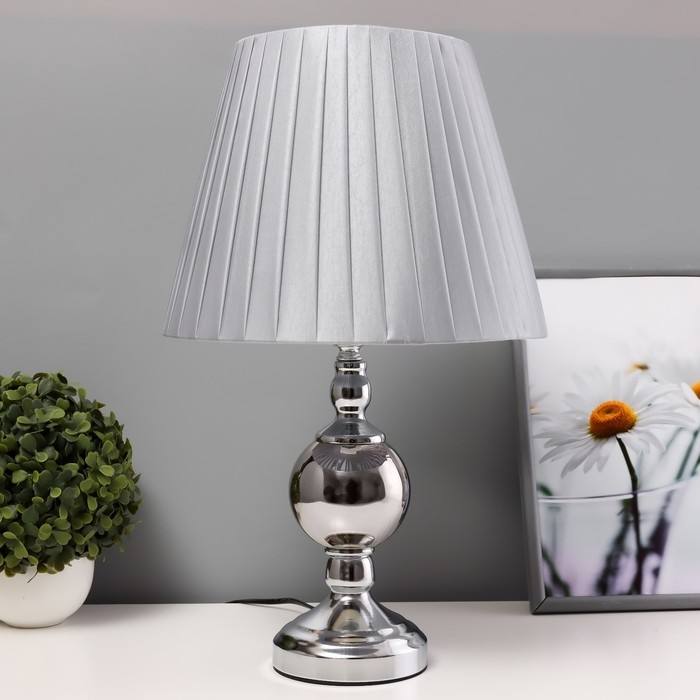 Настольная лампа Настольная лампа "Алфи" Е27 40Вт хром 28х28х46 см