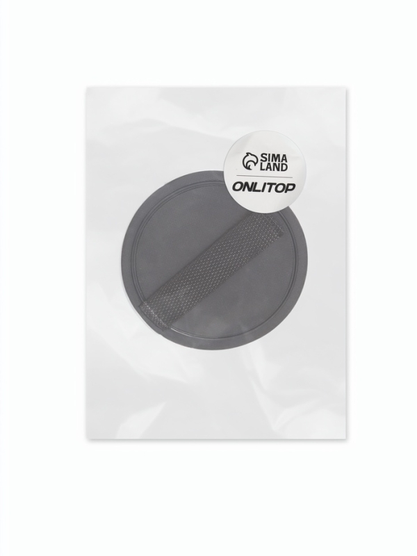 Варежка для пилинга, с держателем, d = 12 см, цвет чёрный Варежка для пилинга, с держателем, d = 12 см, цвет чёрный