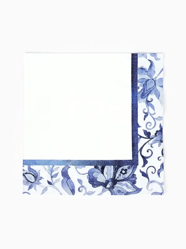 Салфетки бумажные двухслойные &laquo;Синие Узоры&raquo;, 33 х 33, 12 шт