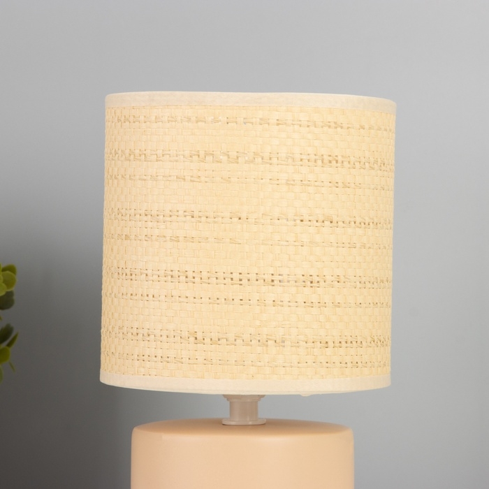 Лампа настольная Лампа настольная "Лиза" 1х40Вт Е14 персиковый 13х13х24см