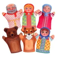 Домашний кукольный театр &laquo;Маша и медведь&raquo;, 6 кукол-перчаток, сценарий в стихах