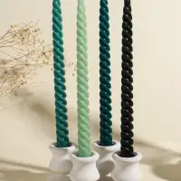 Набор свечей витых, 2х25 см, 4 шт, палитра зелёного 25,5х8,8х2,4 см Набор свечей витых, 2х25 см, 4 шт, палитра зелёного 25,5х8,8х2,4 см