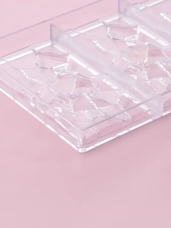 Форма для шоколада KONFINETTA &laquo;Сплит&raquo;, пластик, 27.5&times;17.5&times;2.5 см, 3 ячейки 15.3&times;7.5&times;0.8 см, прозрачная